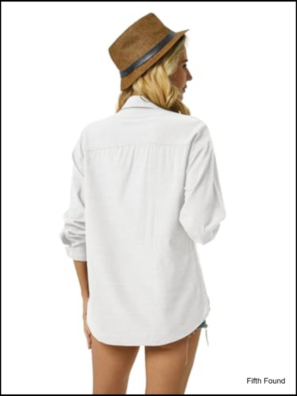 Women's Cotton Linen Button Down Shirt Long Sleeve Casual Work Blouse with - Picture 5 of 7